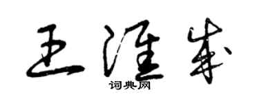 曾慶福王淮成草書個性簽名怎么寫