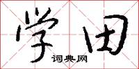 學田怎么寫好看