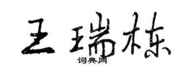曾慶福王瑞棟行書個性簽名怎么寫
