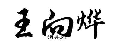胡問遂王向燁行書個性簽名怎么寫
