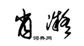 朱錫榮肖凝草書個性簽名怎么寫