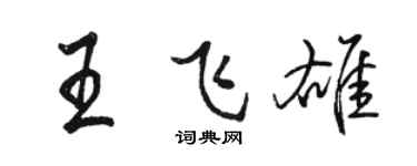 駱恆光王飛雄行書個性簽名怎么寫