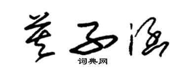 朱錫榮莫子涵草書個性簽名怎么寫