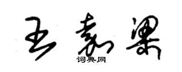 朱錫榮王嘉梁草書個性簽名怎么寫