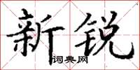 丁謙新銳楷書怎么寫