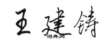 駱恆光王建鑄行書個性簽名怎么寫