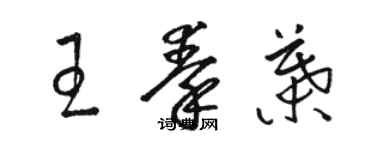 駱恆光王秦葉草書個性簽名怎么寫