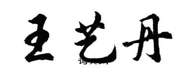 胡問遂王藝丹行書個性簽名怎么寫