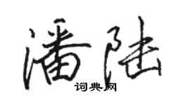 駱恆光潘陸行書個性簽名怎么寫