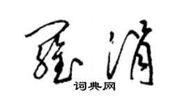 梁錦英羅涓草書個性簽名怎么寫