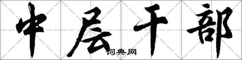 胡問遂中層幹部行書怎么寫