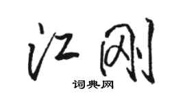 駱恆光江剛行書個性簽名怎么寫