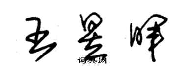朱錫榮王昱暉草書個性簽名怎么寫