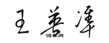 駱恆光王英準草書個性簽名怎么寫