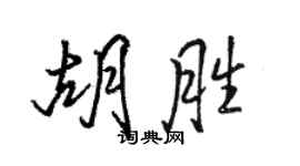駱恆光胡勝行書個性簽名怎么寫