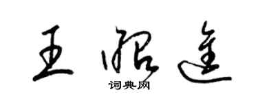 梁錦英王昭進草書個性簽名怎么寫