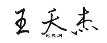 駱恆光王夭傑行書個性簽名怎么寫