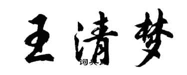 胡問遂王清夢行書個性簽名怎么寫