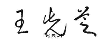 駱恆光王先芝草書個性簽名怎么寫