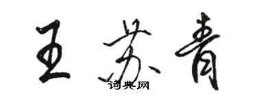 駱恆光王蘇青行書個性簽名怎么寫