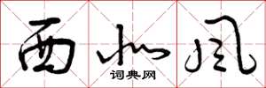 曾慶福西北風草書怎么寫