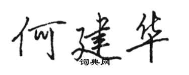 駱恆光何建華行書個性簽名怎么寫