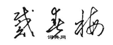 駱恆光戴春梅草書個性簽名怎么寫