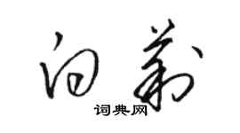 駱恆光白莉草書個性簽名怎么寫