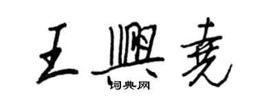 王正良王興堯行書個性簽名怎么寫