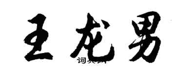 胡問遂王龍男行書個性簽名怎么寫