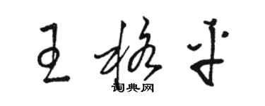 駱恆光王格平草書個性簽名怎么寫