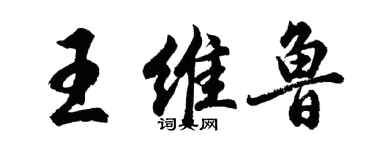 胡問遂王維魯行書個性簽名怎么寫