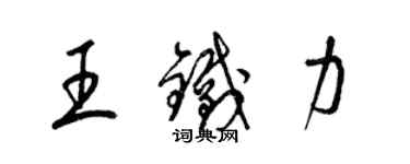 梁錦英王鐵力草書個性簽名怎么寫