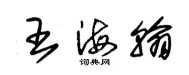 朱錫榮王海翰草書個性簽名怎么寫