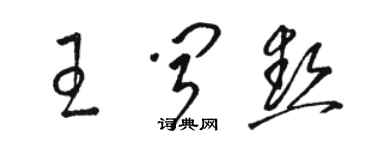 駱恆光王聞熱草書個性簽名怎么寫