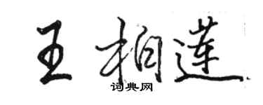 駱恆光王柏蓮行書個性簽名怎么寫