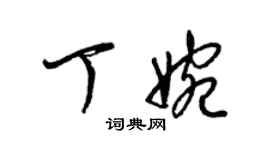 梁錦英丁婉草書個性簽名怎么寫