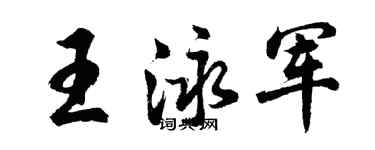 胡問遂王泳軍行書個性簽名怎么寫