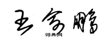 朱錫榮王俞鵬草書個性簽名怎么寫