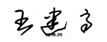 朱錫榮王建高草書個性簽名怎么寫