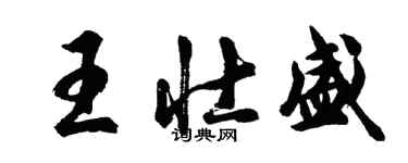 胡問遂王壯盛行書個性簽名怎么寫