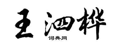 胡問遂王泗樺行書個性簽名怎么寫
