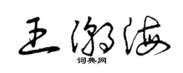 曾慶福王潮海草書個性簽名怎么寫