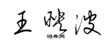 梁錦英王映波草書個性簽名怎么寫