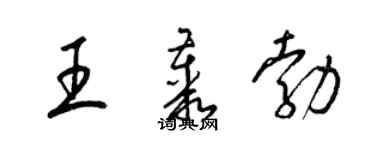 梁錦英王叢勃草書個性簽名怎么寫