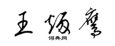 梁錦英王炳鷹草書個性簽名怎么寫