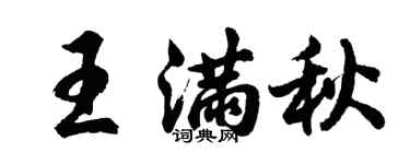 胡問遂王滿秋行書個性簽名怎么寫