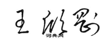 駱恆光王欣剛草書個性簽名怎么寫