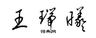 梁錦英王瑞曦草書個性簽名怎么寫