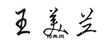 駱恆光王美蘭行書個性簽名怎么寫